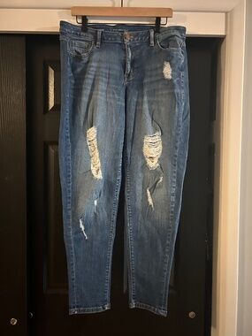 LANE BRYANT Boyfriend Style Ripped Jeans